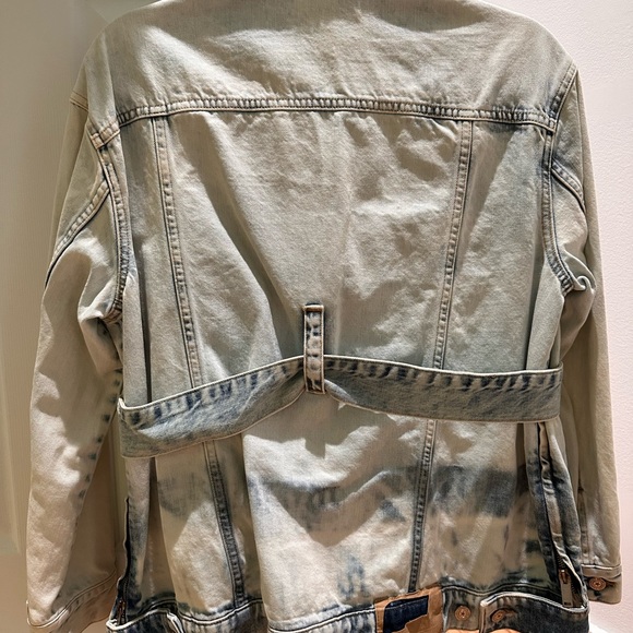 Golden Goose Deluxe Brand ombre Denim Jacket with Belt, authentic size S - Picture 7 of 8